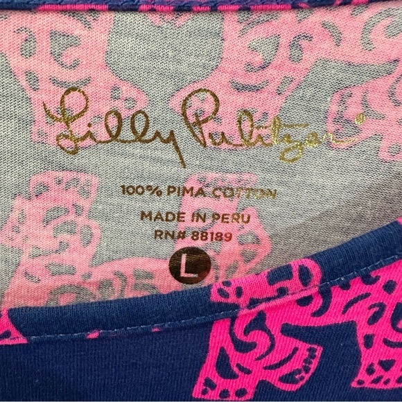 Lilly Pulitzer Navy Indigo Pink Marlowe Dress Elephants “Pack Your Trunk” - Picture 9 of 11